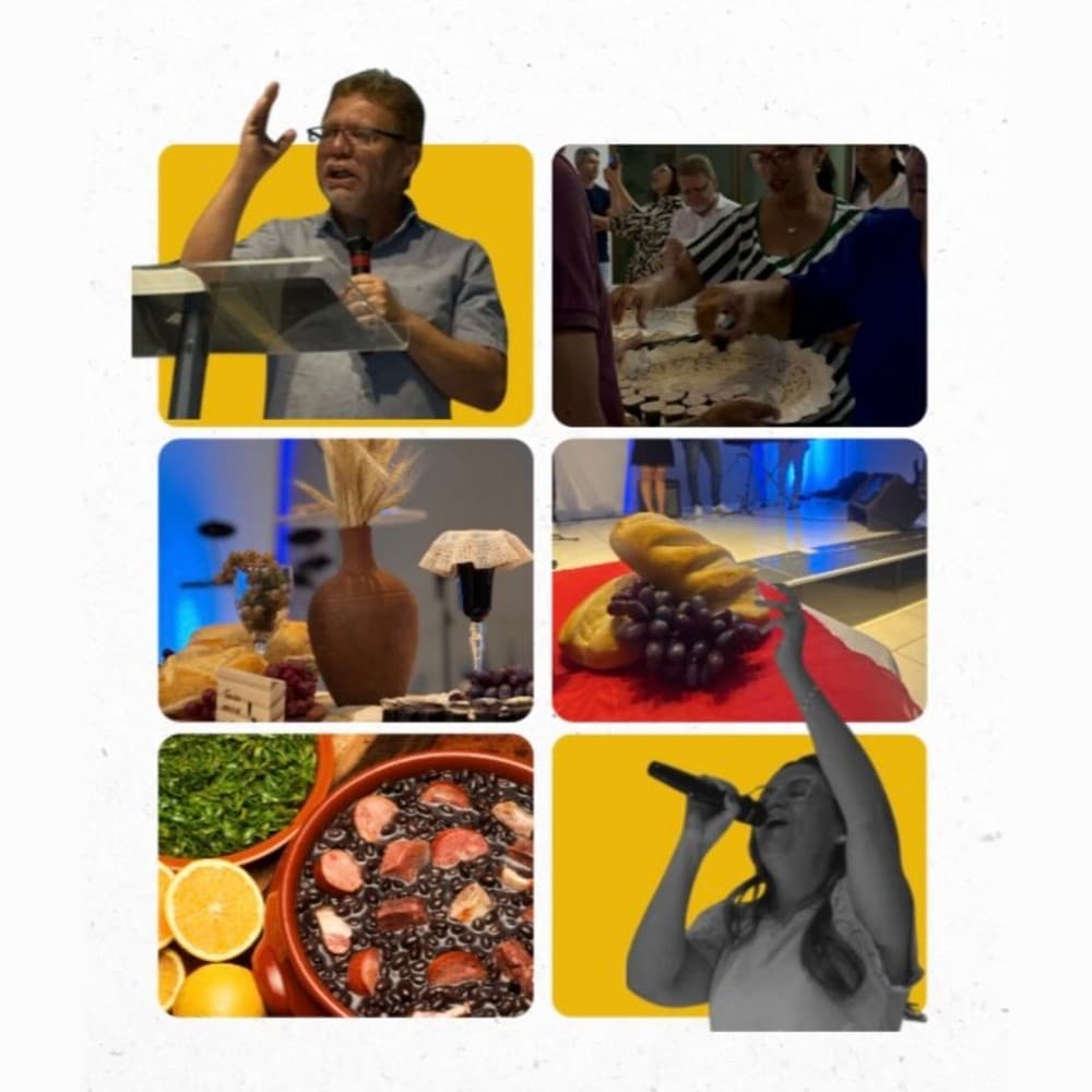 Feijoada da comunidade: Depois do culto matinal e da Santa Ceia